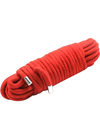 Веревка для связывания 10 метров, наконечники металл, красная DS Fetish (292011634)