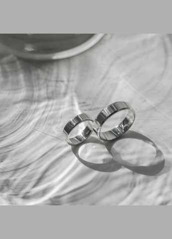 Срібна обручка гладенька американка Каштан (342335040)