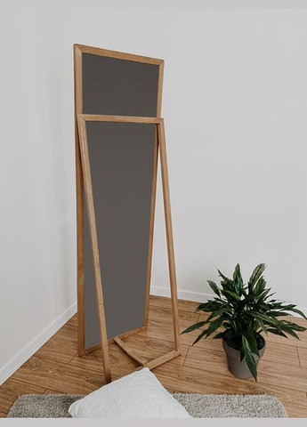 Зеркало напольное в деревянной раме в полный рост Светло-коричневый 150х60 см W.W.STYLE (327053326)
