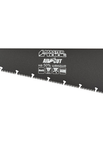 Ножівка столярна BLACK ALLIGATOR 400 мм 9TPI MAX CUT загартований зуб 3-D заточування тефлонове покриття 14-2440 Mastertool (364965115)