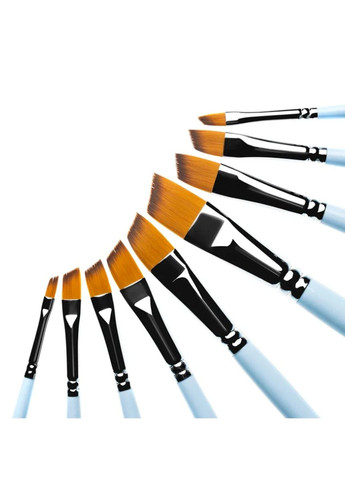 Кисть Синтетика плоская угловая 6604G №6, длинная ручка, 6604G6, 99IDEAS (329144069)