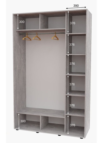 Шафа-купе дводверна 160*60*220 Індастріал ДСП/Дзеркало з піскострумним малюнком Алекса (360448823)