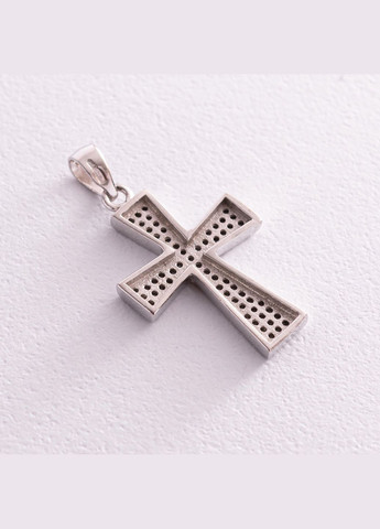 Срібний хрестик з фіанітами 132013 Oniks (264022917)