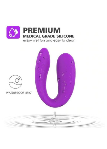 Многофункциональный вибратор для пар, силиконовый двойной анально-вагинальный стимулятор Lavender Love To Love (372601092)