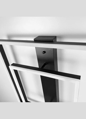 Сучасний LED-світильник у чорному корпусі із двох квадратів 50х50 см LineF (400167682)