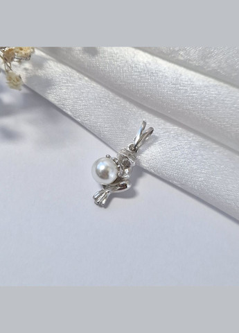 Серебряная подвеска кулон Лягушка с Жемчугом серебро 925 пробы Родированное 3082r 4.20г No Brand (322426371)