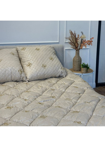 Подушка стеганая из натуральной овчины Pure Wool 21506 50х50 см бежевая Leri Max (365680264)