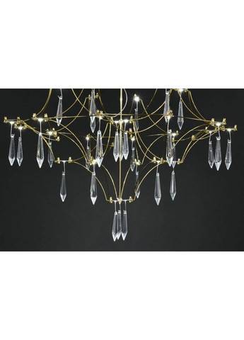 Люстра светодиодная подвесная LED светильник для квартиры на потолок лэд 27872 Золото 65-180х60х60 см. Sunnysky (324396535)