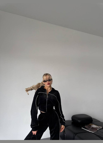 Жіночий спортивний костюм укорочений бомбер та штани вільного крою MonCher (334256856)