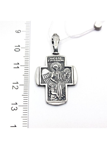 Крестик ангел хранитель серебро 925° 4,02г. личный оберег чернение (3547) Elis-s (365878321)