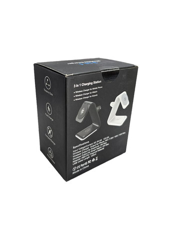 Магнітна бездротова зарядка 3 в 1 QC 3.0 15 Вт підходить для телефону, iWatch, AirPods ( код: WCS3O ) Power (325449339)