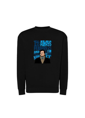 Чорний новорічний світшот з принтом "знову те саме". день бабака (10876393673) ТiШОТКА (368570968)