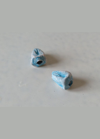 Керамические бусины ручной работы "Весенний Бутон №6" (голубые) 2шт. Коти&Ангели (301532997)