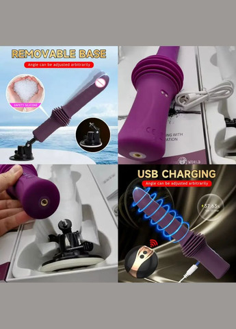 Телескопічний фалоімітатор з вібрацією та підігрівом. Вібратор телескопічний з пультом.Секс-машина на присосці China (329431682)