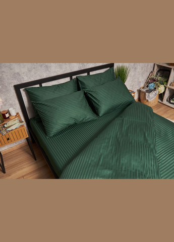 Комплект постельного белья Satin Stripe «» King Size 220x240 наволочки 2х40х60 (MS-820005285) Moon&Star Stripe Verdant (296909968)