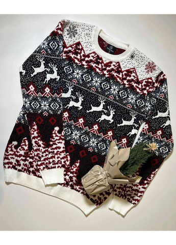 Білий демісезонний светр новорічний парний " – замір в описі DK/DL Мода без кордонів