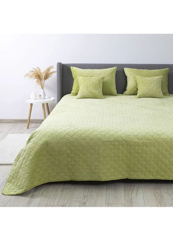 Двоспальне велюрове покривало 180*240 см гіпоалергенне Салатове (24290180240) ТЕП (364503570)