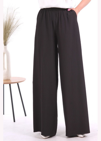 Штани палацо жіночі 021 жатка чорні Актуаль (335007140)