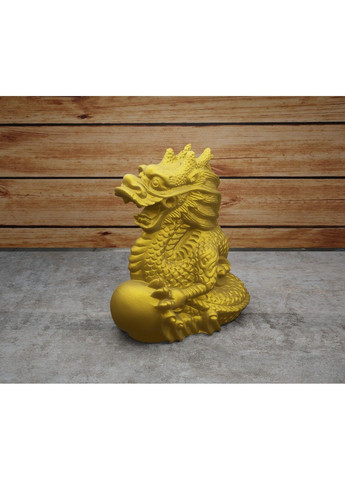 Статуетка дракона з кулею - яйцем. Символ 2024 року. Золотистий, 5 см ЗаСвіт (280940570)
