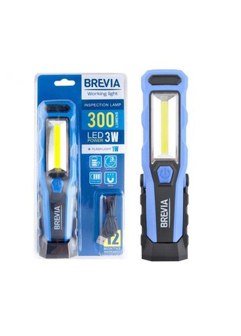 Ліхтар інспекційний 11320 (вбуд.акум., 3W COB+1WLED. 300lm,) Brevia (370778884)