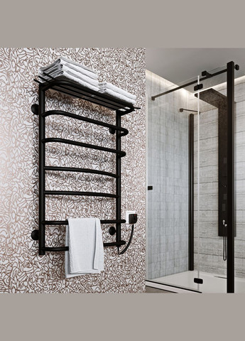 Полотенцесушитель Канна 700х500/7 ЕR рег. черный Kosser (346048953)