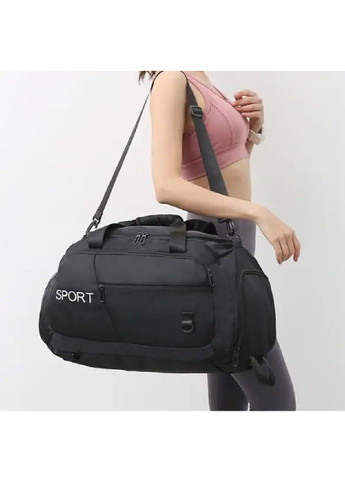 Сумка рюкзак спортивная для тренажерного зала фитнес клуба бассейна командировок 55х22х30.5 см (478152-Prob) Черная Unbranded (306681936)