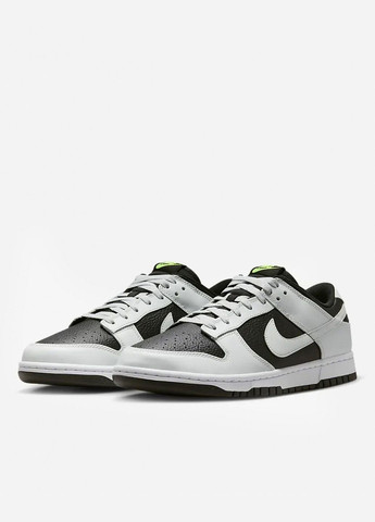 Сірі всесезон кросівки чоловічі dunk low fd9756-001 весна-осінь шкіра чорно-білі Nike