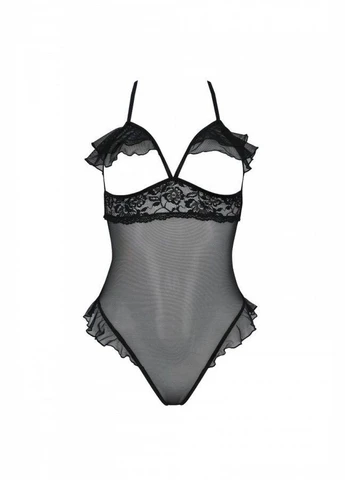 Эротическое боди DOLLY BODY, L/XL, black, с открытыми чашками Passion (369951148)