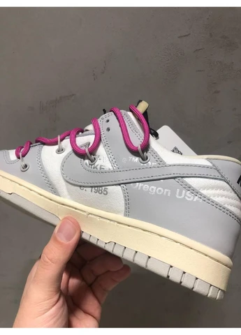 Белые летние кроссовки nike sb dunk low purple laces найк сб данк No Brand