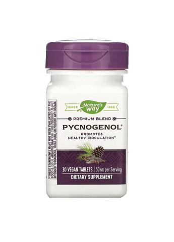 Натуральная добавка Pycnogenol, 30 таблеток Nature's Way (293415671)