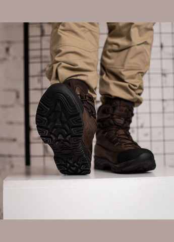 Шкіряні Демісезонні Чоловічі Берці Тактичні. 36-46р Коричневі. Гідрофобна натуральна шкіра! STDM-1026 No Brand (301137890)