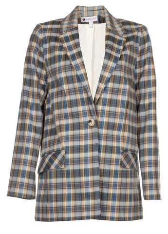 Жіночий подовжений жакет оверсайз у клітинку (ll171025589) LadyLike (333341313)