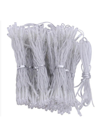 Гірлянда штора Водоспад 3х2 м 280 LED (прозорий шнур з перехідником) Синє світло No Brand (331640008)