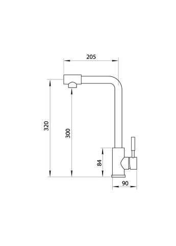 Кухонний змішувач із нержавіючої сталі на 1 воду WS-33 Nett (336933104)