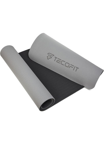 Килимок для йоги та фітнесу Black-Grey (TOP18013825/1) TECOFIT (370439578)