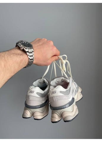 Серые демисезонные кроссовки мужские и женские new balance 9060 slate grey raincloud | нью беланс 9060 серые No Brand