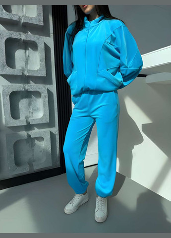 Велюровый костюм двойка брюки + кофта на змейке, женский брючный костюм на весну из велюра, 7193 No Brand (329890425)