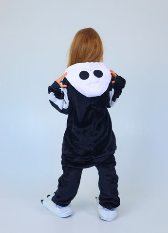 Кігурумі піжама Скелет дитяче плюшеве чорне з капюшоном на Хелловін Lalapka (362490057)