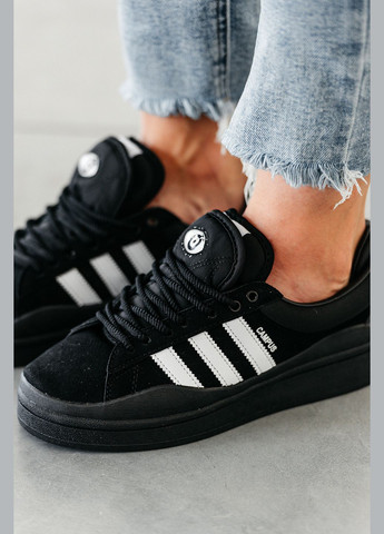 Кросівки жіночі Adidas Campus x Bad Banny black | Адідас Кампус чорні No Brand чорні демісезони (315683562)