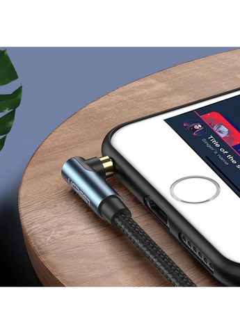 Аудіокабель 3.5mm Male to 3.5mm Male Cable Gold Plated Metal Case with Braid 1m (Blue Black) Ugreen (371362933)