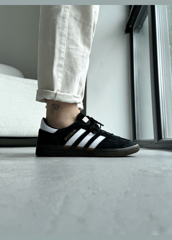 Черные демисезонные кроссовки мужские и женские adidas spezial handball black | адидас специал черные No Brand