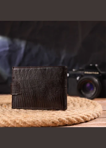 Чоловічий гаманець із натуральної фактурної шкіри 21512 Коричневий Canpellini (298570633)