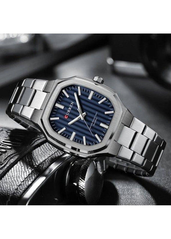 Часы мужские наручные Quadro (Серебристые) Curren (314483553)