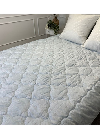 Ковдра полуторна подвійна 4 сезони з холлофайбера 21555 142х210 см блакитна Arda (369014454)