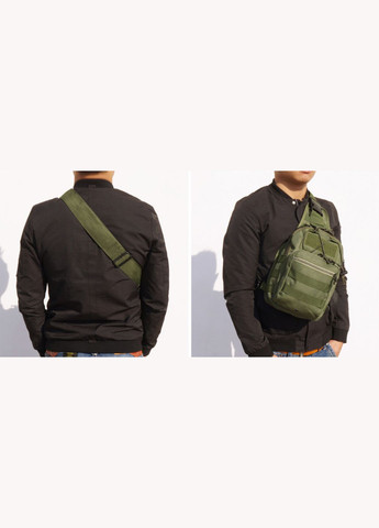 Тактическая нагрудная сумка Sling однолямочная через плечо Army Green Primo (262296068)