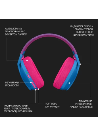 Гарнітура G435 Lightspeed Wireless Gaming - Синій (981-001062) (6736846) Logitech (391997171)