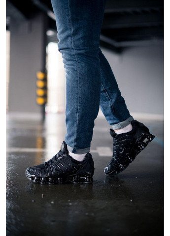 Чорні Осінні кросівки чоловічі nike shox tl black 1 найк шокс тл No Brand