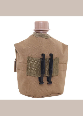 Фляга пластиковая US 1L с котелком Coyote No Brand (315882023)