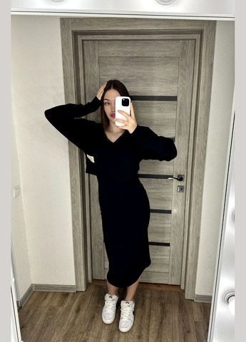 Жіночий костюм сукня та кофта колір чорний р.42/44 450581 New Trend (282927982)