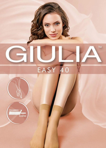 Набір шкарпеток з поліаміду EASY 40 den Top Comfort 2 пари One Size Visone (Світло-тілесний) Giulia (282826551)